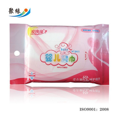 【新品特价 玫瑰缘 彩云baby 婴儿手口湿巾 无香型 10片启封装】价格,厂家,图片,湿巾,沧州聚缘卫生用品-